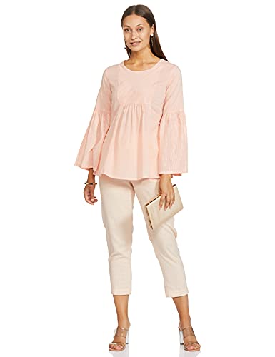 Image of Rangriti Pink Viscose Indie Top for Women