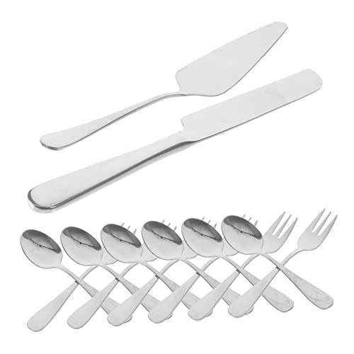 SOLUSTRE 14pcs Cake Cutting Set Mousse Cake Cutter Spatula Server Set for Wedding Birthday