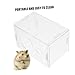 Kisangel Transparent Acrylic Habitat for Gerbils Mice Small Pets Lightweight Portable Design for Home Travel Safe Relaxing Retreat with Natural Light Support