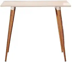 Escrivaninha Mesa Mesinha Para Computador Notebook Estudo Retrô Pés em Madeira escrivaninha retro(Off White)