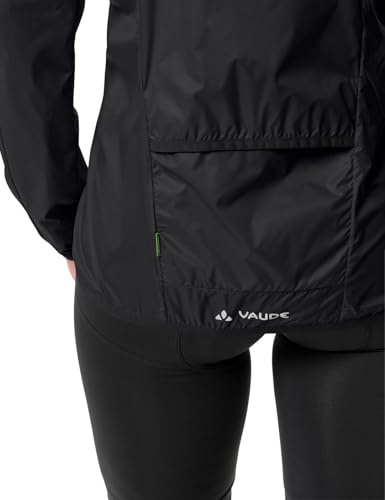 VAUDE Damen Matera Air Jacket, Leichte Windjacke, winddicht, atmungsaktiv & wasserabweisend, kleines Packmaß, Passform: Slim fit, black, 38