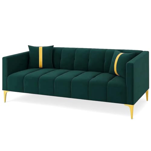 Image of FURNY Modernliving 3 Seater Sofa Set for Premium Living (Teal Color)