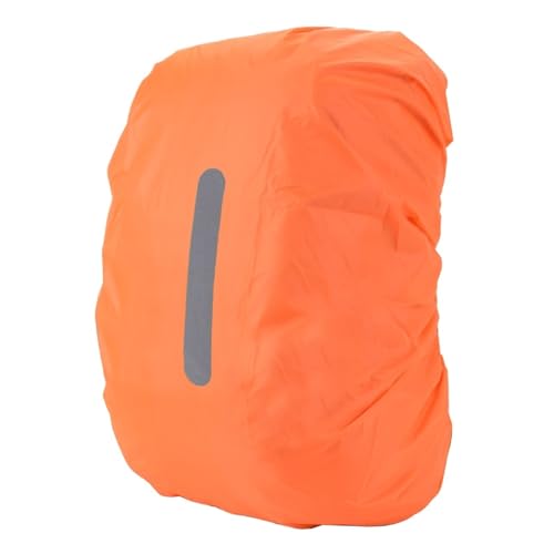 Waterproof Backpack Rain Cover 3pcs Cycling Backpack Waterproof Cover Reflective Warning at Night Sports Bag Student Backpack Rainproof for Hiking，Camping(Orange-(26L-40L))
