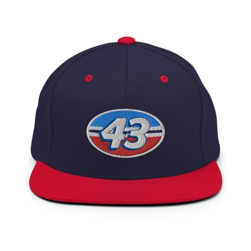 The King 43 Richard Petty Retro Stock Car Racing Vintage Motorsport Snapback Hat Embroidered