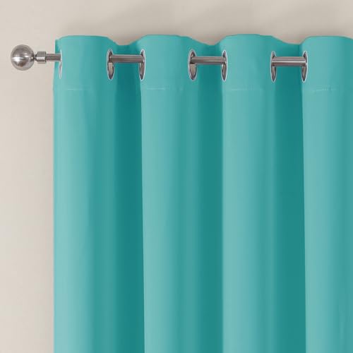 VEHEDE Verdunklungsvorhänge Ösenvorhang Gardinen Blickdicht Dicke Thermogardine Kälteschutz warm Hitzeschutz Vorhänge mit Ösen Wohnzimmer… – Ansicht 2