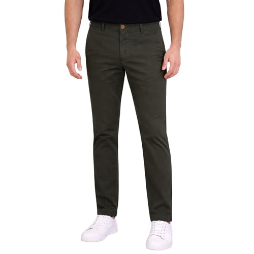 La Mejor Selección de Pantalones de Gabardina para Hombre , tabla con los diez mejores. 41 Holstone Pantalón Estilo Chino de Gabardina Premium | - Pantalones para Hombre Ideales para Uso Casual y en la Oficina | - Ropa y Moda para Hombre - Pantalón de Algodón (32,...