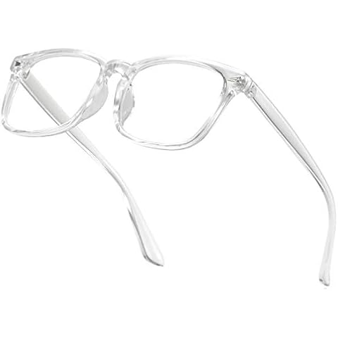 aisswzber Unisex Stylish Square Non-Prescription Eyeglasses Clear Lens Glasses Cover