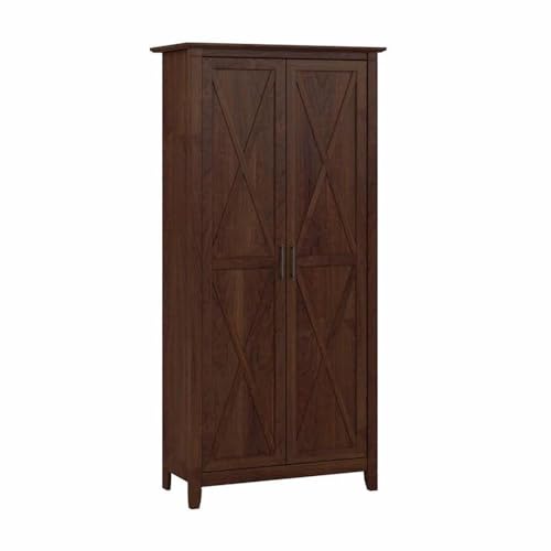 Bush Furniture Key West Tall Kitchen Pantry Cabinet with Doors