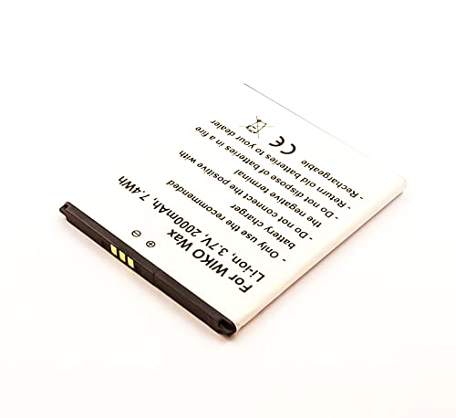 Batterie Compatible | 3,7 V | 2000 mAh | Batterie Li-ION 7,4 Wh Wiko Rainbow 4G