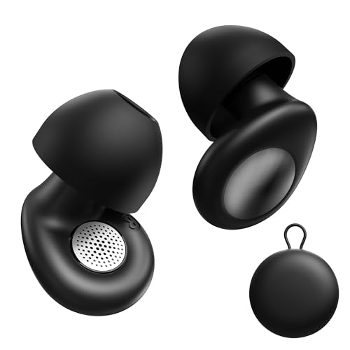 Tapones Oidos Ruido Dormir, Tapones Oidos Cancelacion de Ruido de Silicona 45dB, earplugs reutilizables, nuevo Silicona flexible, Concentración, para Dormir y viajar(gris oscuro)2025