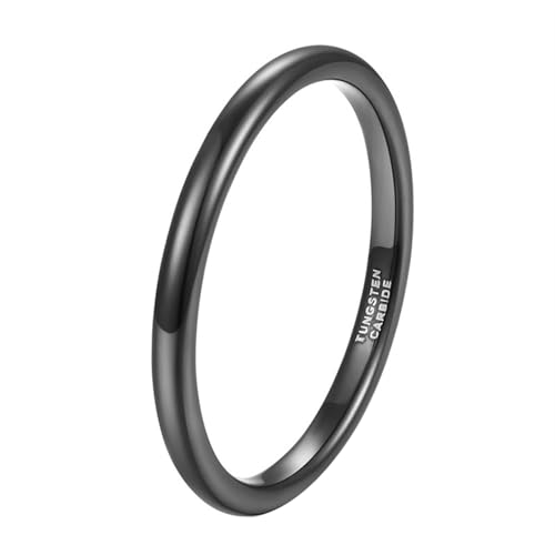 Alliance tungstène noir 2mm le cadeau de mariage ou de promesse idéal