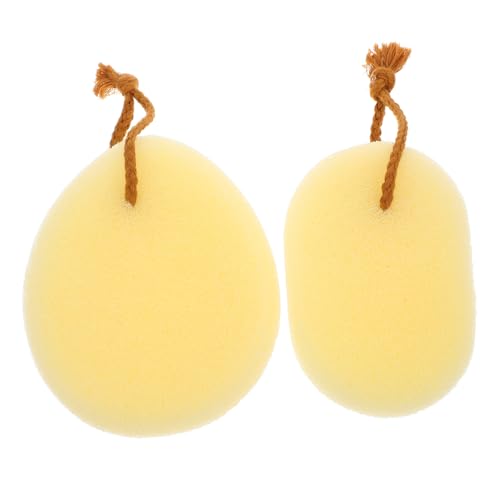 FRCOLOR 2Pcs Bath Exfoliating Sponge Soft Skin Cleansing Scrubber for Deep Exfoliation Lightweight Shower Bath Supplies for Adults Generation