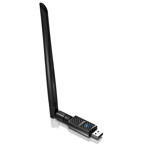 USB 3.0 Bluetooth WiFi Adapter AC 1200Mbps with 6dBi Antenna 2.4G/5Ghz Bluetooth 4.1 Receiver Wi-Fi Dongle Wireless Network Adapters for Windows 10/8/8.1/7, Mac OS X 10.6-10.15