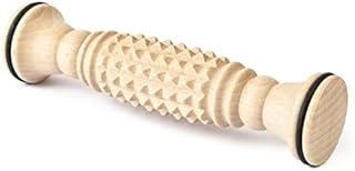 Tuuli Accessories wałek do masażu, masażer stóp, urządzenie do masażu stóp, z drewna, 20 x 5 cm