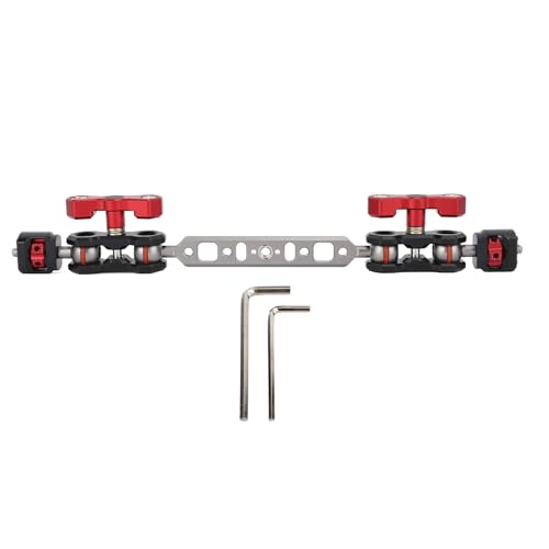 Staffa Per Flash da 12 Pollici, Barra di Prolunga Per Staffa Flash Per Montaggio Doppio Per Fotocamera Lunga con Foro Filettato da 1/4 3/8 Staffe Per Flash Dritte Supporto Per Treppiede Per Fotocame