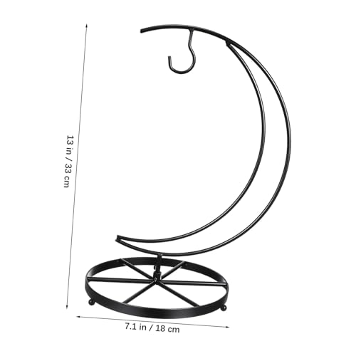 Amosfun Sturdy Metal Banana Hanger Stand with Compact Space-Saving Design Elegant Kitchen Fruit Organizer for Countertop Display and Home Decor Easy to Clean Single Fruit Holder - Image 2