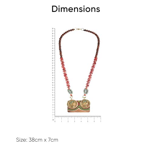 Image of AAKRITI ART CREATIONS Handcrafted Tribal & Wooden Necklace Collection | Dhokra, Ethnic, Brass & Artistic Designs | Royal, Boho & Nomadic-Inspired Statement Jewelry for Women