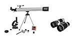 Vivitar VIV-TELMIC-40-BLK Telescope, Microscope and Binocular Kit, Black