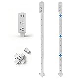 Electrical Outlet Extender Stick, Features USB-A, USB-C & 2 AC Outlets, Free Combination, Extends 9'-36', Access Hard-to-Reach Power Socket, Power Strip Expander Use Behind Couches, Nightstands, Desks
