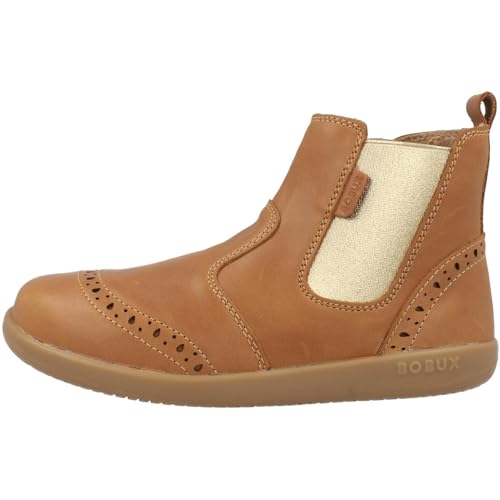 Bobux Kid+ Billie Caramel Leather Boots for Kids with Rubber Sole and Easy Zip Closure4