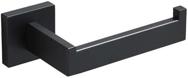 Matte Bathroom Hardware Accessories - 4-Piece Robe Hook, Towel Rail Bar Rack, Tissue Paper(Paper Holder)