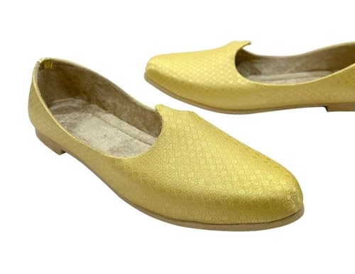 Punjabi Jutti for Men Gold Mojari Shoes Sherwani Jooti Wedding for Groom Handmade Loafers Ethnic Mules3