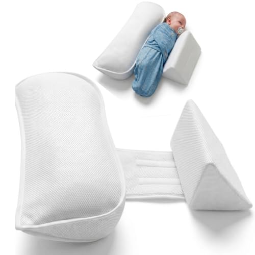 iBabie Side & Back Support Soft and Breathable Cushion for Rest & Playtime (Pure White)