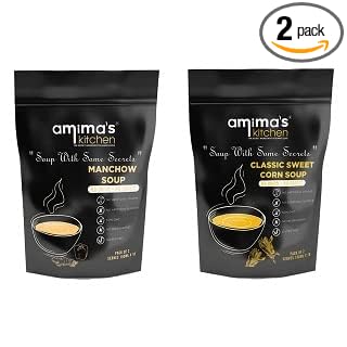 Combo Of Manchow + Classic Sweet Corn Jain Soup (No Onion No Garlic) - 100 Grams (Pack of 2) | Instant Soup Mix Powder | Ready To Cook | No Artificial Flavour & Colour | Gluten Free | Non GMO | Healthy Soup