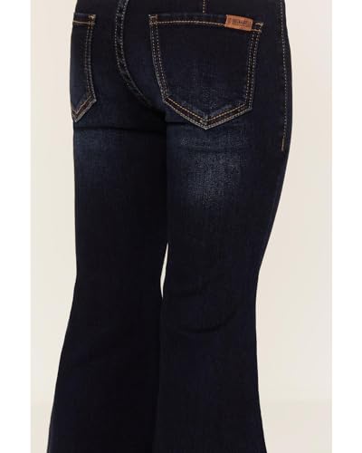 Panhandle Girls' Dark Wash Stretch Bargain Bell Flare Jeans Blue 54