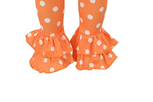 Image of Unique Baby 2 Piece Girls Double Ruffle Leggings and Short Sleeve Shirt Clothes Set Kid and Toddler Girl Outfit