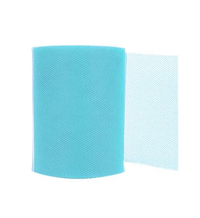 Ruban de Tulle Décoratif, 8 cm x 20 m, La Bobine de Tulle, Plusieurs Coloris Disponibles (Turquoise)
