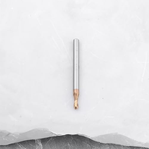 Image of 2Pcs Ball Nose End Mill AlTiN Coated HRC55 Tungsten Carbide for CNC Engraving