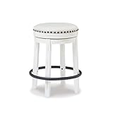 Ashley Furniture Valebeck UPH - Taburete Giratorio (1/CN),Color Blanco y Negro