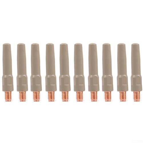 10Pcs Non-Stick Coating Welding Tips Welding Torch Accessory Nozzle For 15AK For MIG Welding 40X1.0mm