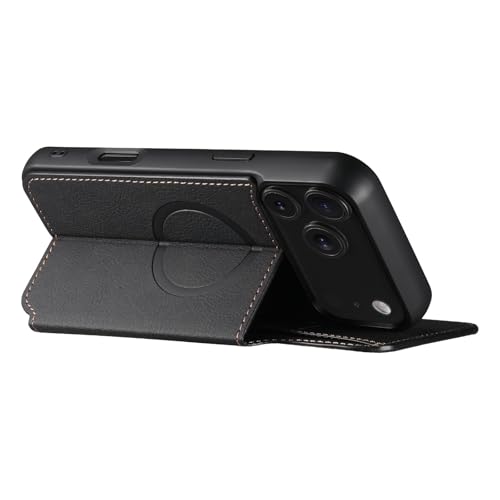 Étui compatible avec iPhone 13 marron : housse clapet protection intégrale - 4