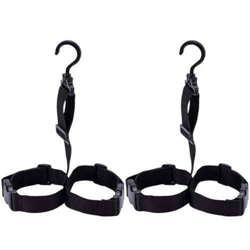 UKCOCO Sangles de Séchage Réglables Accessoires Pratiques 2 Ensembles en Polyester et Plastique pour Bottes de Pêche pour Casiers ou Branches Extérieures