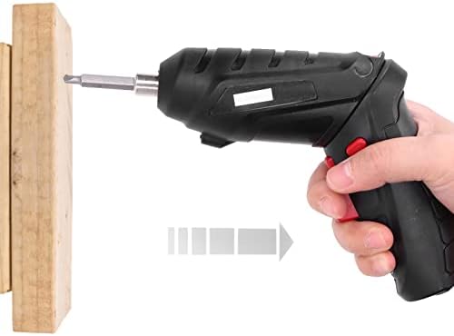 Portable Electric Screwdriver USB Rechargeable with 2pcs Bit Tool Set for Drilling Repair cordless screwdriver rechargeable screwdriver small electric screwdriver (Black 4.2V)