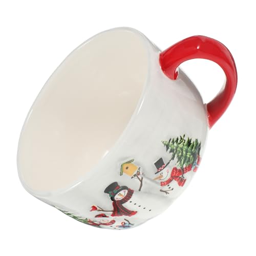 IMIKEYA Tasse De Petit Déjeuner En Céramique Gobelet Tasses à Expresso En Porcelaine De Petit Déjeuner De Noël à Eau Décorative s à Café Feu De Camp De Soupe De Noël