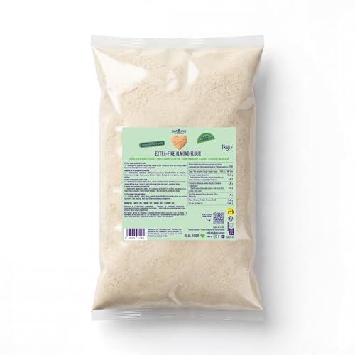 Mandelmehl 1 kg nut&me | Gemahlene Blanchierte Mandeln | Geeignet für ketogene Diäten | Glutenfrei | Vegan | Hoher Proteingehalt | Extrafein | Ideal zum Backen |