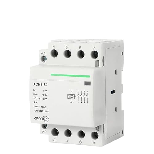 Contacteur modulaire 63A 3NO 1NC pour rail DIN domestique AC 220V