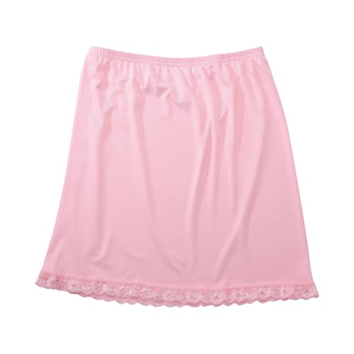 NOENNULL Medio Resbalón de Nylon Estático Anti del Resbalón de Las Mujeres Medio para Debajo de los Vestidos (D)