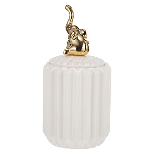 Beaupretty Ceramic Cookie Jar with Lid Elephant...