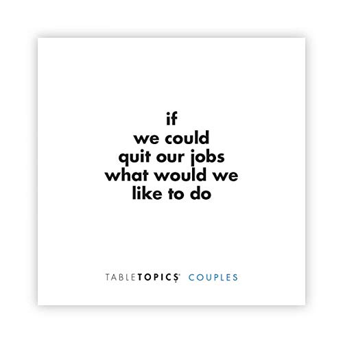 Tabletopics Couples Question Game - 135 Fun Question Cards To Start Memorable, Fun Conversations, Great For Date Night, Anniversaries, Fun Filled Questions With Variety Of Topics #TOP2
