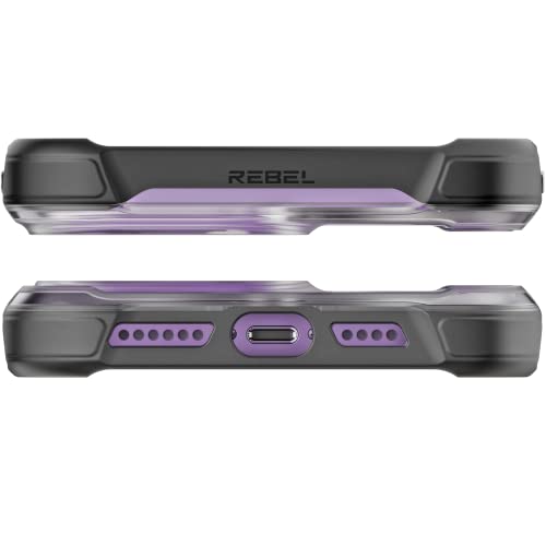 Rebel Phone Clear Case For Iphone 14 Pro Max [Frosted Series Gen-4] Translucent Matte Texture, Non-Yellowing, Protective Shockproof Bumpers, Metal Buttons, 6.7 Inch 2023 (Frosted Black, No Magsafe) #TOP4