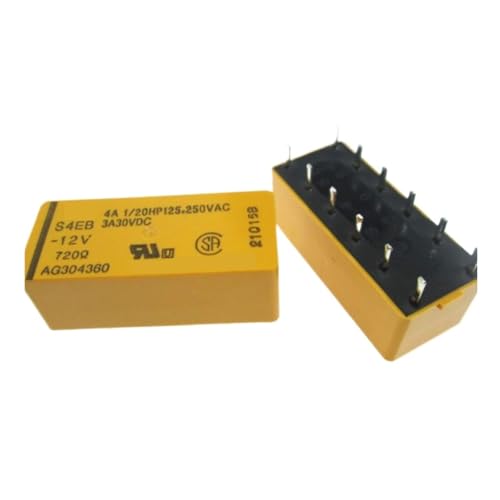 Relais S4EB-12V 12VDC pour circuits industriels et électroniques en lot de 2 pièces