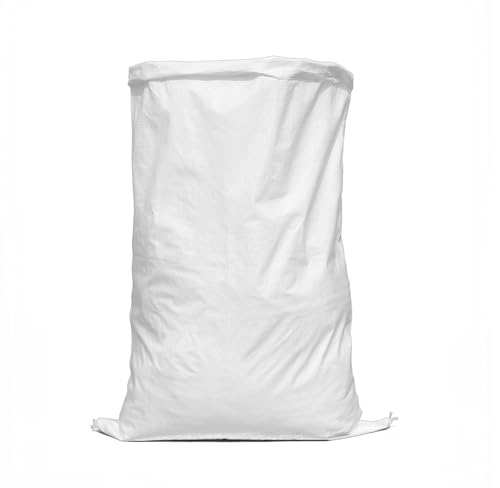 Image of SECUREMENT Large HDPE White Storage Bags, 50 kg Capacity, Multipurpose Transport Bags (61 x 91 cm (24x36 Inches)) - Pack of 5 Bora bags