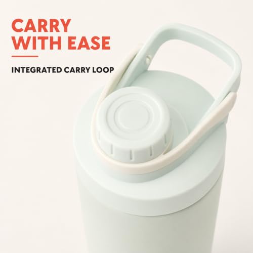 Image of Insulated Protein Shaker Bottle 24oz, Dishwasher Safe, Sage Green