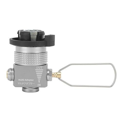 Gavigain Adaptador de recarga de gas portátil, compatible con válvula Lindal, compacto y ligero, válvula de control ajustable, para estufas de camping y exteriores