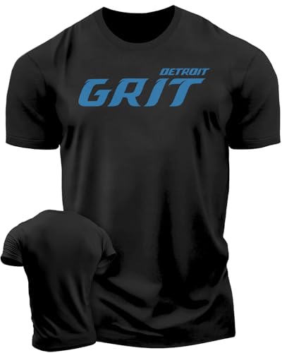 Detroit Grit T-Shirt for Men, Athletic Running Gym Workout Short Sleeve Shirt - Main Image