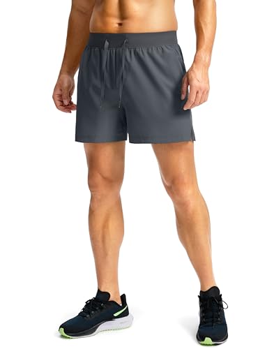 Image of Soothfeel Men's Running Shorts with Zipper Pockets 9 inch / 7 inch / 5 inch Quick Dry Eight Basketball Gym Workout Athletic Shorts